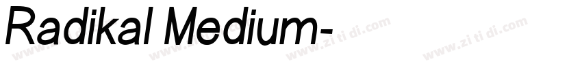 Radikal Medium字体转换